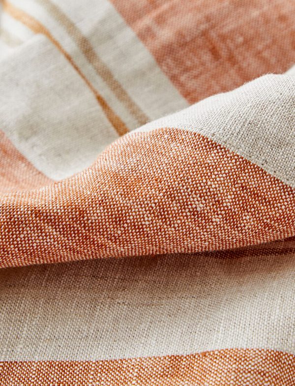 Big Striped Linen Tablecloth