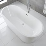 White Modern Square Bath