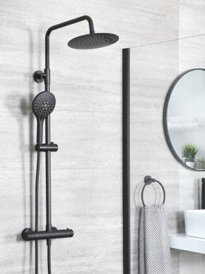 Modern Thermostatic Round Bar Shower