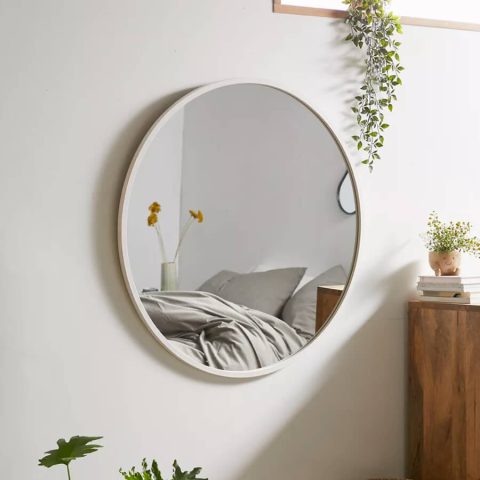 Slim Oak Frame Mirror