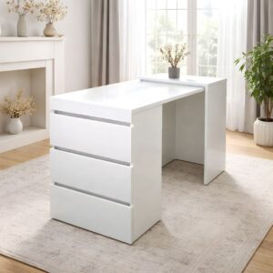 Bureau pliable 3 tiroirs